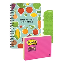 FREE Nutrition Health Journal when you buy Post-it® Super Sticky Notes, 4 x 6, Lined, 100 Pages