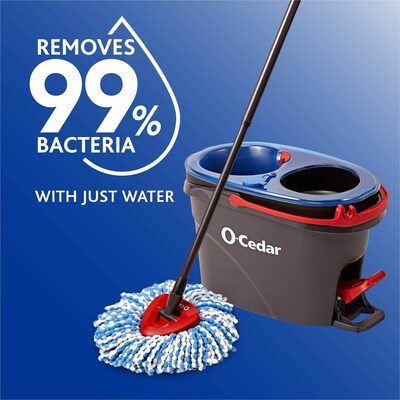 O-Cedar EasyWring RinseClean Spin Mop & Bucket Kit, Multicolored (168534)