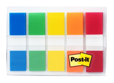 Post-it® Flags, .47" Wide, Assorted Colors, 100 Flags/Pack (683-5CF)
