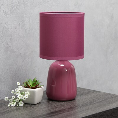 Simple Designs Table Lamp, Mauve (LT1134-MVE)