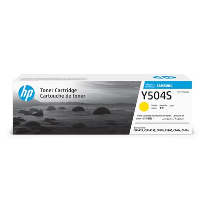 HP Y504S Yellow Toner Cartridge for Samsung CLT-Y504S (SU502), Samsung-branded printer supplies are