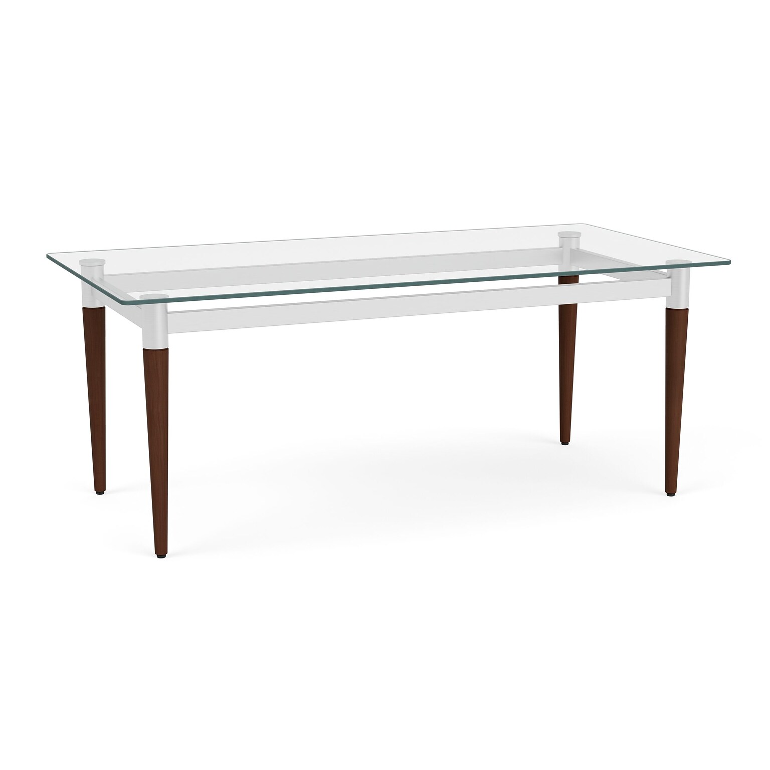Lesro Ravenna 40W x 20D Glass Nesting Coffee Table, Walnut (RV0840.FWL)
