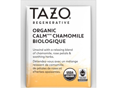 Tazo Calm Decaf Chamomile Herbal Tea, Tea Bag, 0.73 Oz., 16/Box (10794522003546)
