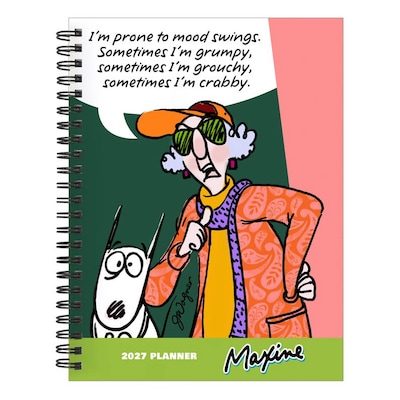 2027 TF Publishing Maxine 6.5 x 8  Weekly & Monthly Standard Planner, Paperboard Cover, Multicolored (27-9230)