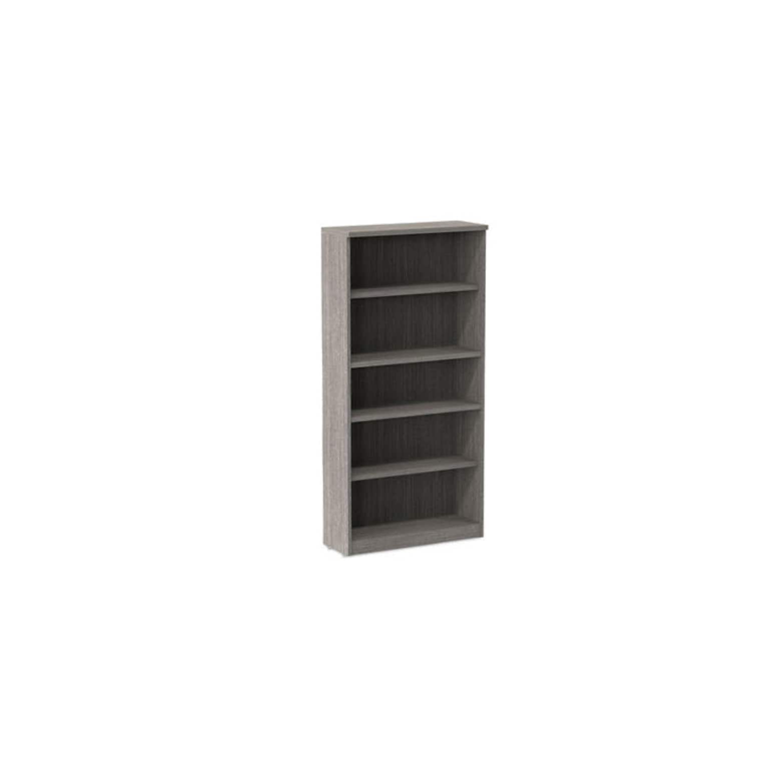 Alera Valencia Series Bookcase, 5-Shelves, 31.75 x 14 x 64.75, Gray (ALEVA636632GY)
