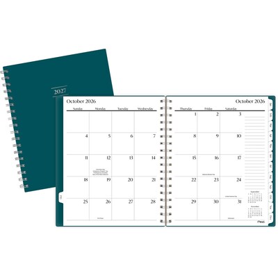 2027 Mead Essentials 7 x 8 Calendar Year Monthly Planner, Plastic Cover, Teal (CRM8304227)