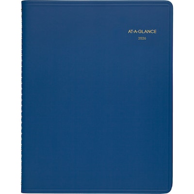 2026 AT-A-GLANCE 8.25 x 11 Weekly Appointment Book, Faux Leather Cover, Blue (70-940-20-26)