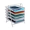 Mind Reader 5-Tier Stackable Paper Desk Tray Organizer, Metal, White (5TPAPER-WHT)