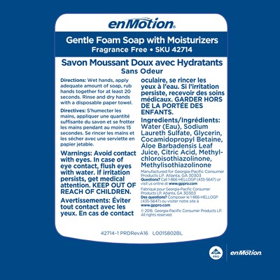 enMotion GP Pro Gen2 Foaming Hand Soap Refills, 40.5 Oz., 2/Carton (42714)