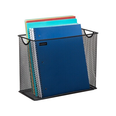 Mind Reader Metal Desk File Organizer, Black (FILEBASK-BLK)