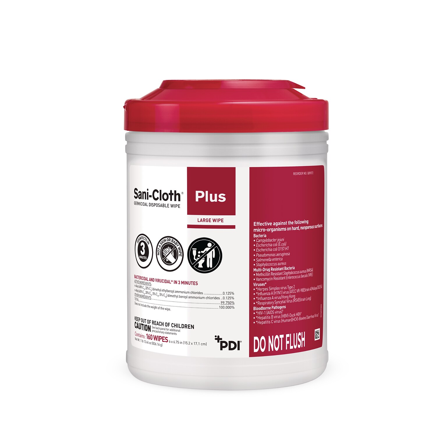 Sani-Cloth Plus Disinfecting Wipes, 160 Wipes/Container (Q89072)