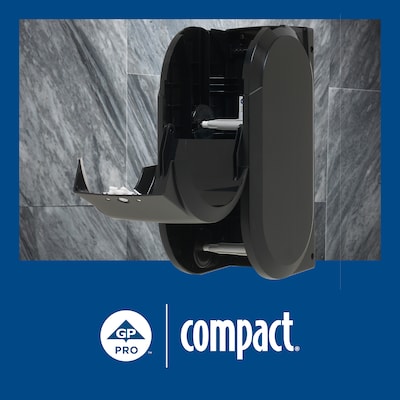 Georgia-Pacific Compact 2-Roll Coreless Toilet Paper Dispenser, Black (56790A)