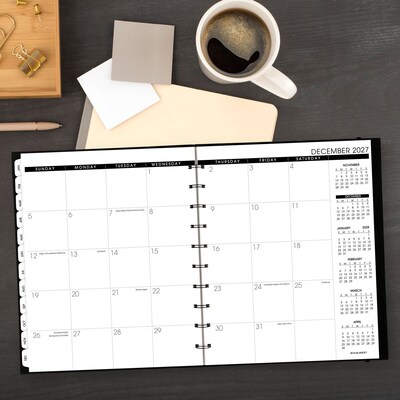 2027 AT-A-GLANCE 8.75" x  11" Calendar Year Weekly & Monthly Appointment Book, Plastic Cover, Black (70-950E-05-27)
