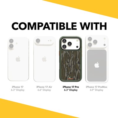 cellhelmet Fortitude MagSafe Phone Case for Apple iPhone 17 Pro, Mossy Oak Bottomlands (CF-122-MO)