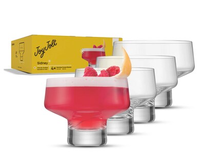 Sidney Stemless Coupe Glasses, Set of 4