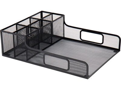 Mind Reader Network Collection Metal Mesh Countertop Organizer, Black (PSNAMESH-BLK)