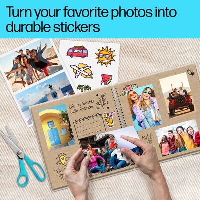 HP Picture Stickers, 8.5" x 11", 25 Sheets/Pack (8L1U9A)