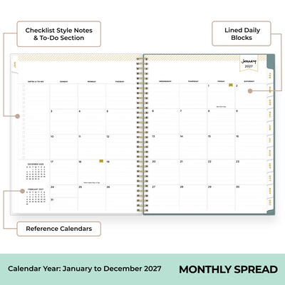 2027 Blue Sky Day Designer 8.5" x 11" Weekly & Monthly Planner (161686)