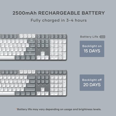 Satechi SM3 Slim Wireless  Mechanical Backlit Keyboard, USB-C, Light (ST-KSM3LT-EN)