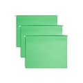 Smead Heavy Duty TUFF Recycled Hanging File Folder, 3-Tab Tab, Letter Size, Green, 18/Box (64042)