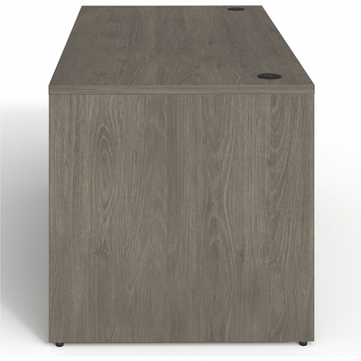 Lorell Prominence 2.0 60" W Double-Pedestal Desk, Gray Elm Surface (LLRPD3060DPGE)