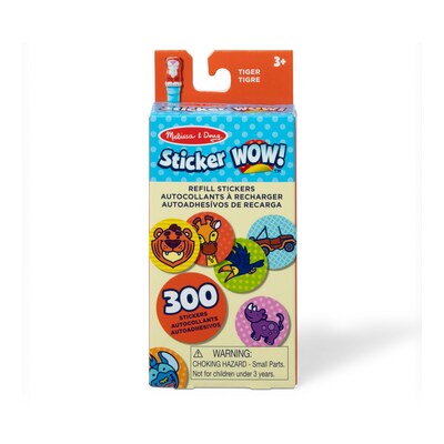 Melissa & Doug Sticker WOW! Refill Stickers, Tiger, 300 Stickers/Box, 8 Boxes/Pack (50330)