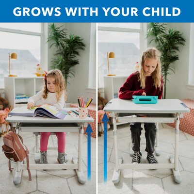 Mount-It! 26"W Kid's Desk with Chair, Gray (MI-10201)