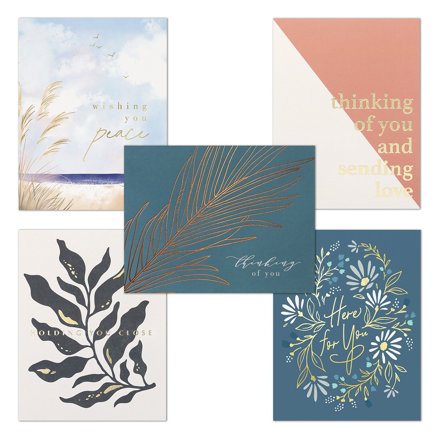 Thinking of You 4 1/4 x 5 1/2 Assortment Cards, with Envelopes, 20 Cards per Set