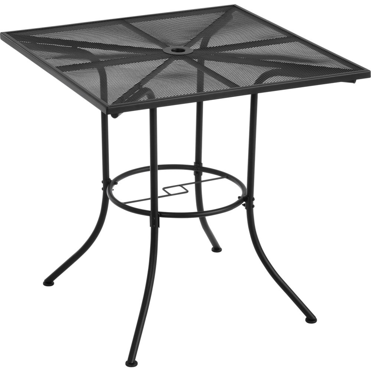 Global Industrial 36 Square Outdoor Counter Height Table, Steel Mesh, Black (262093)