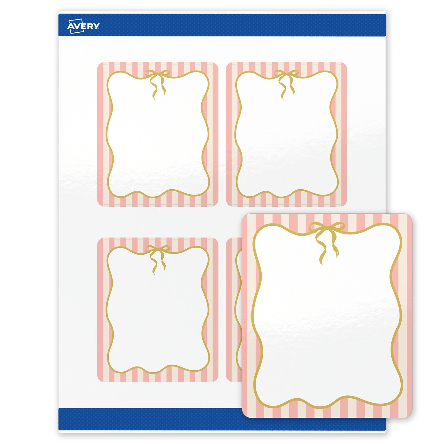 Avery Rectangle Laser/Inkjet Multipurpose Labels, 4 x 3-1/3, White, 40/Pack (19479371125)