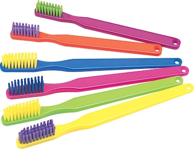 Custom Printed Toothbrushes;  Neon