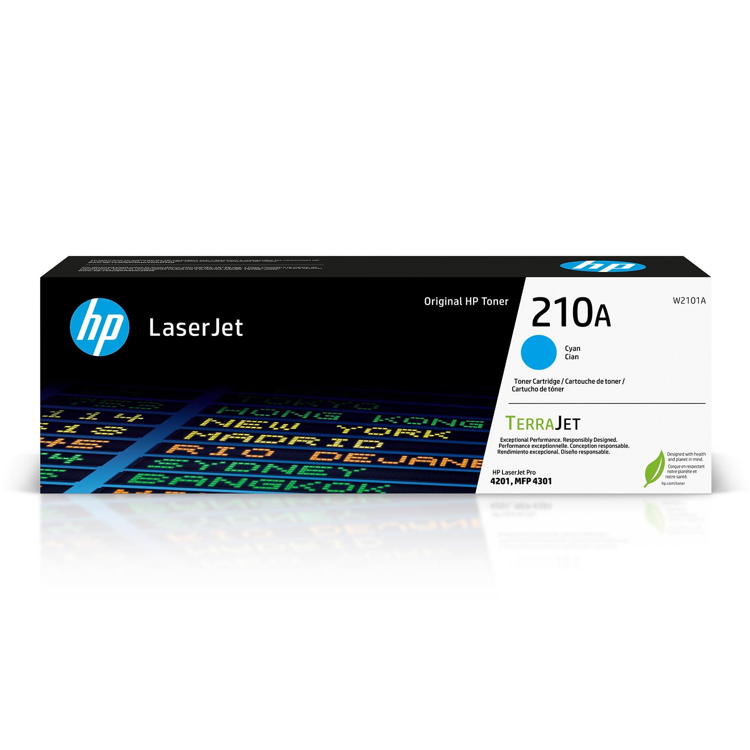 HP 210A Cyan Standard Yield Toner Cartridge, Prints Up to 1,800 pages (W2101A)
