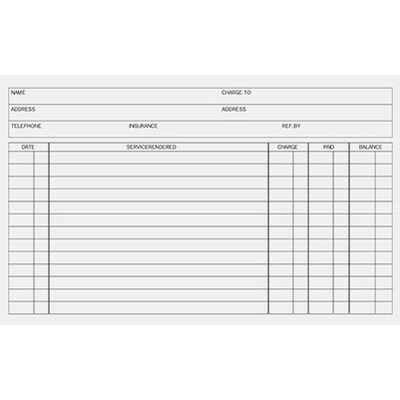 Medical Arts Press® Ledger Cards, Standard, Single Entry (20155)