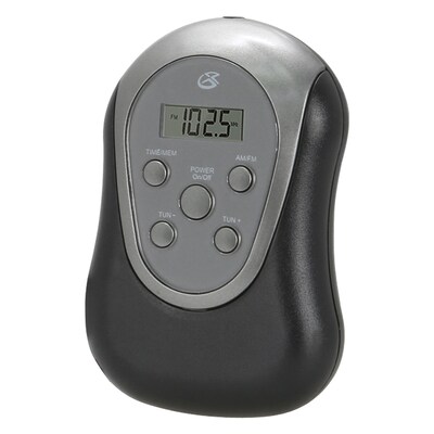 GPX R300 Portable AM/FM Armband Clock Radio, Silver/Black (GPXR300)