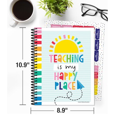 Carson Dellosa Education Happy Place Undated Lesson Planner, 10.9 x 8.9, 128 Pages (CD-105034)