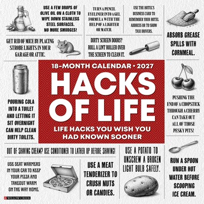 2027 Willow Creek Hacks of Life 12 x 12 Monthly Wall Calendar (60605)