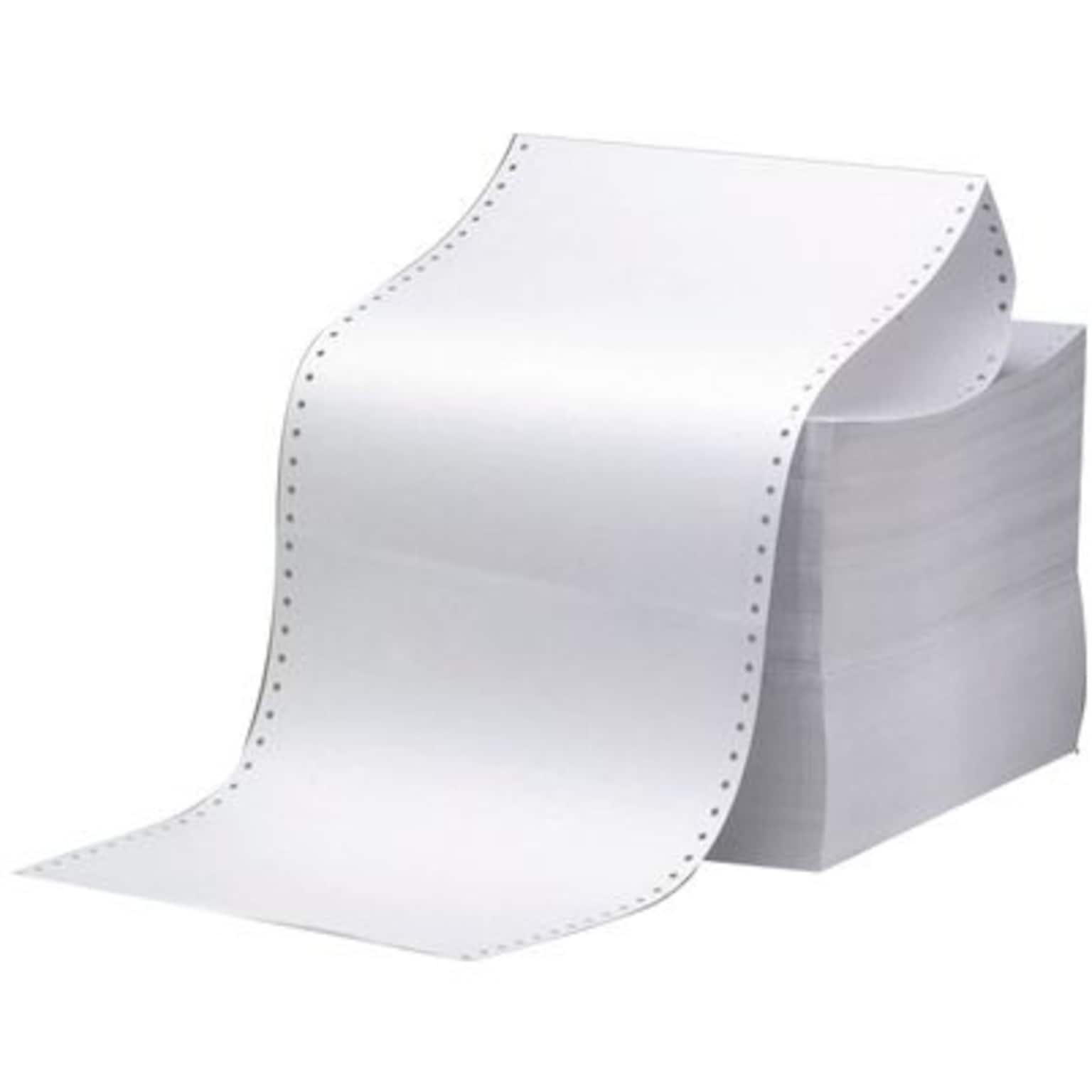 Quill Brand® 9.5 x 11 Continuous Form Paper, 18 lbs., 92 Brightness 2550 Sheets/Carton (710608)
