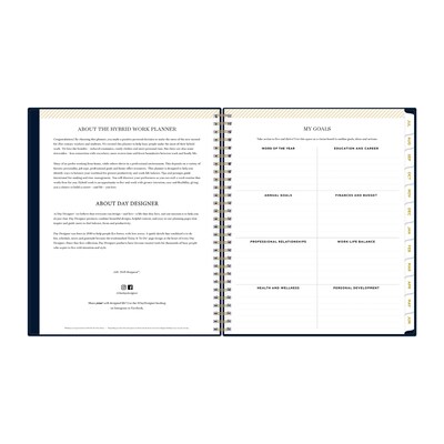 2026-2027 Blue Sky Day Designer 8" x 10" Academic Weekly & Monthly Planner, Plastic Cover, Black (158205)