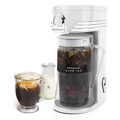 Nostalgia 12-Cups Automatic Drip Coffee Maker, White (NCIT3PLSWH6A)