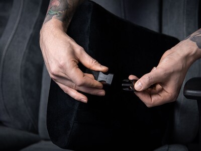 Arozzi Lumbar Support Pillow, Black Velour (AZ-LUMBAR-BV)