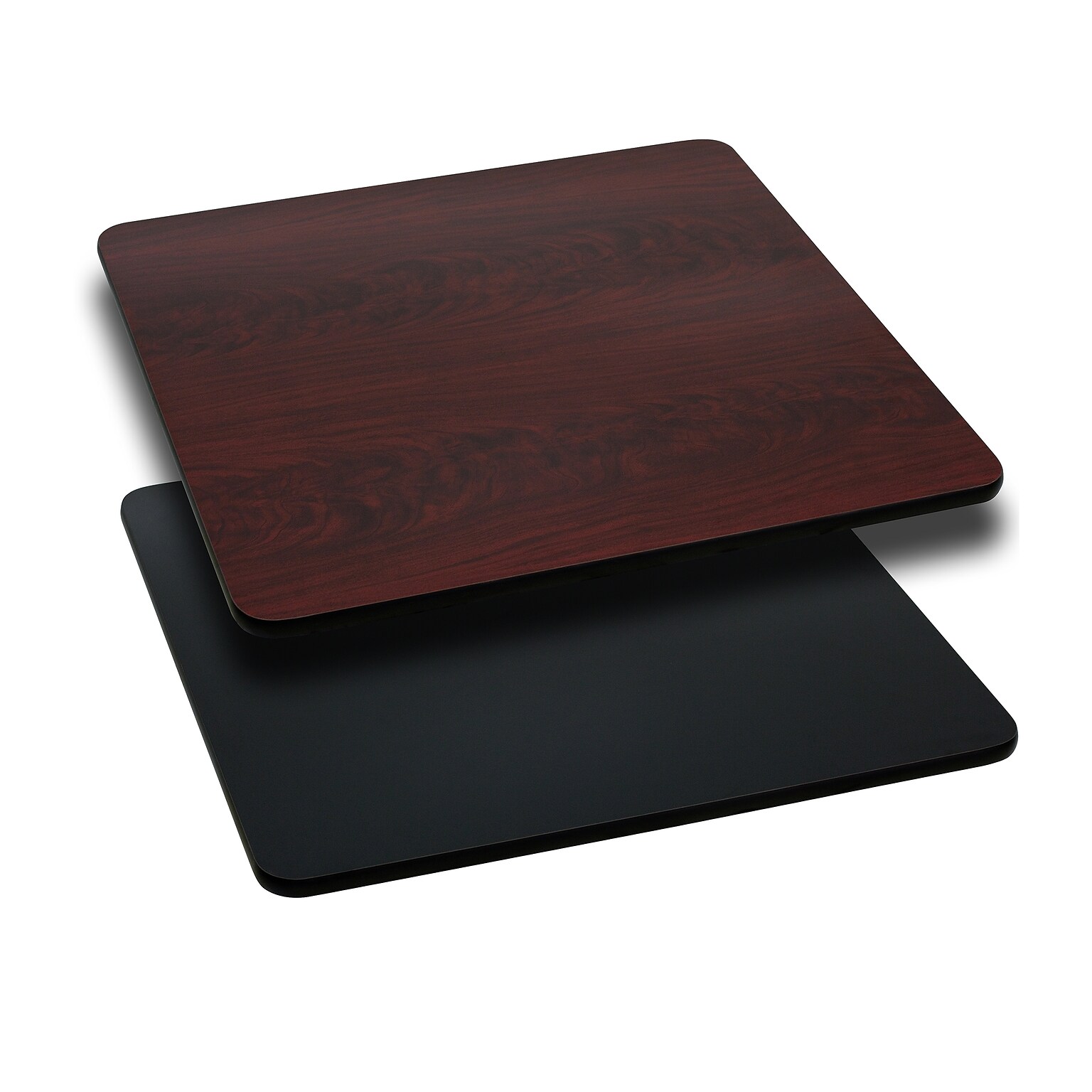 Flash Furniture Glenbrook 36W x 36D 1.125 Thickness Reversible Square Table Top, Laminate, Black/Mahogany (ST23-8562-PF)