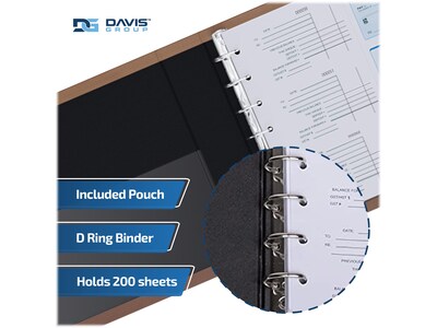 Davis Group 3-Up 1" 7-Ring Special Application Binder, D-Ring, Tan (3UPAM-09)