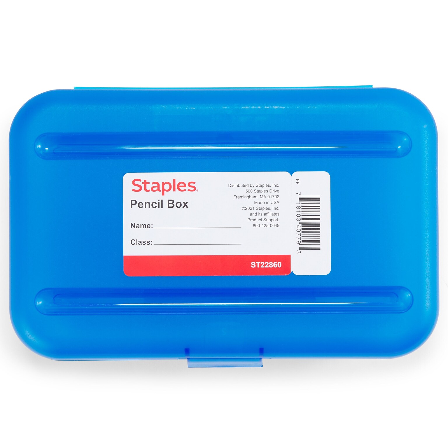 Staples Snap Plastic Cases, 2 1/4H x 5 5/8W x 8 1/4L, Blue (22860)