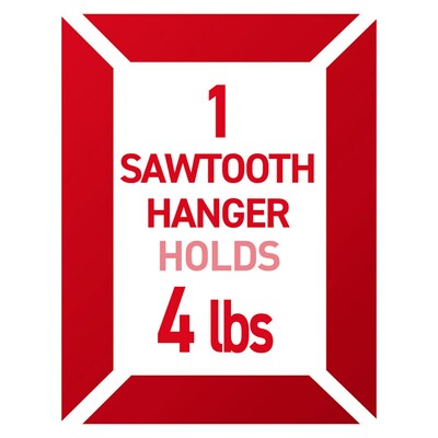 Command Sawtooth  Hanger, 5 lb., White, 3/Pack (17042-ES)