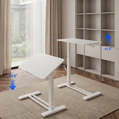 FlexiSpot H7 Pro Adjustable Side Table, 31.5" x 17.7", White (H7W-PRO-3218)