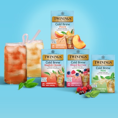 Twinings Iced Cold Brewed Mint Green Tea Bags, 20/Box (F07413)