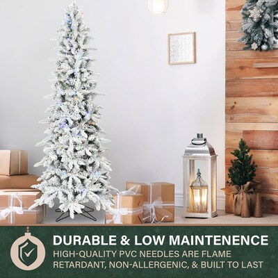 Fraser Hill Farm 6.5' Pre-Lit Artificial Christmas Trees, 450 Lights (FFMPS065-6SN)