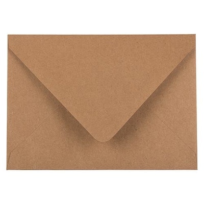 JAM Paper A6 Invitation Envelope, 4 7/5 x 6 1/2, Brown Kraft Recycled, 100/Pack (63134660D)