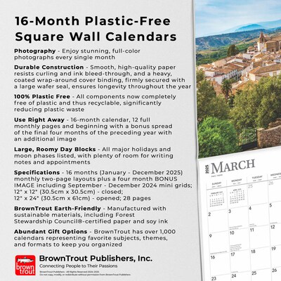 2025 BrownTrout Spain 12" x 12" Monthly Square Wall Calendar (9781975476250)