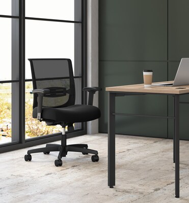 HON Convergence Mesh Back Fabric Task Chair, Black (HONCMS1AACCF10)